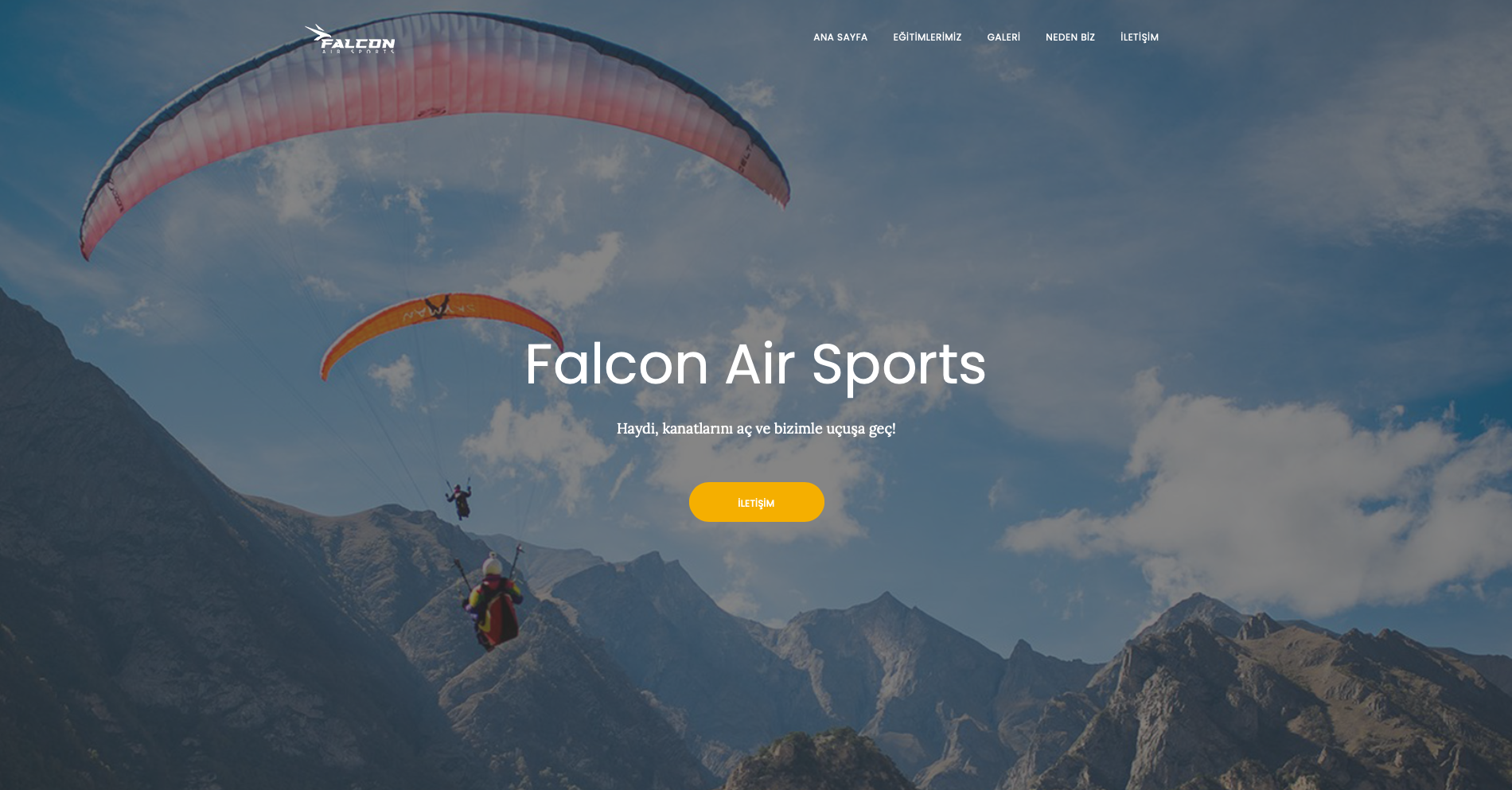 Falcon Air Sports web tasarım projesi