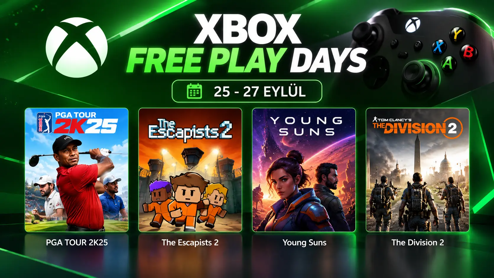 Xbox Free Play Days kapsamında 25-27 Eylül arasında ücretsiz oynanabilen oyunlar