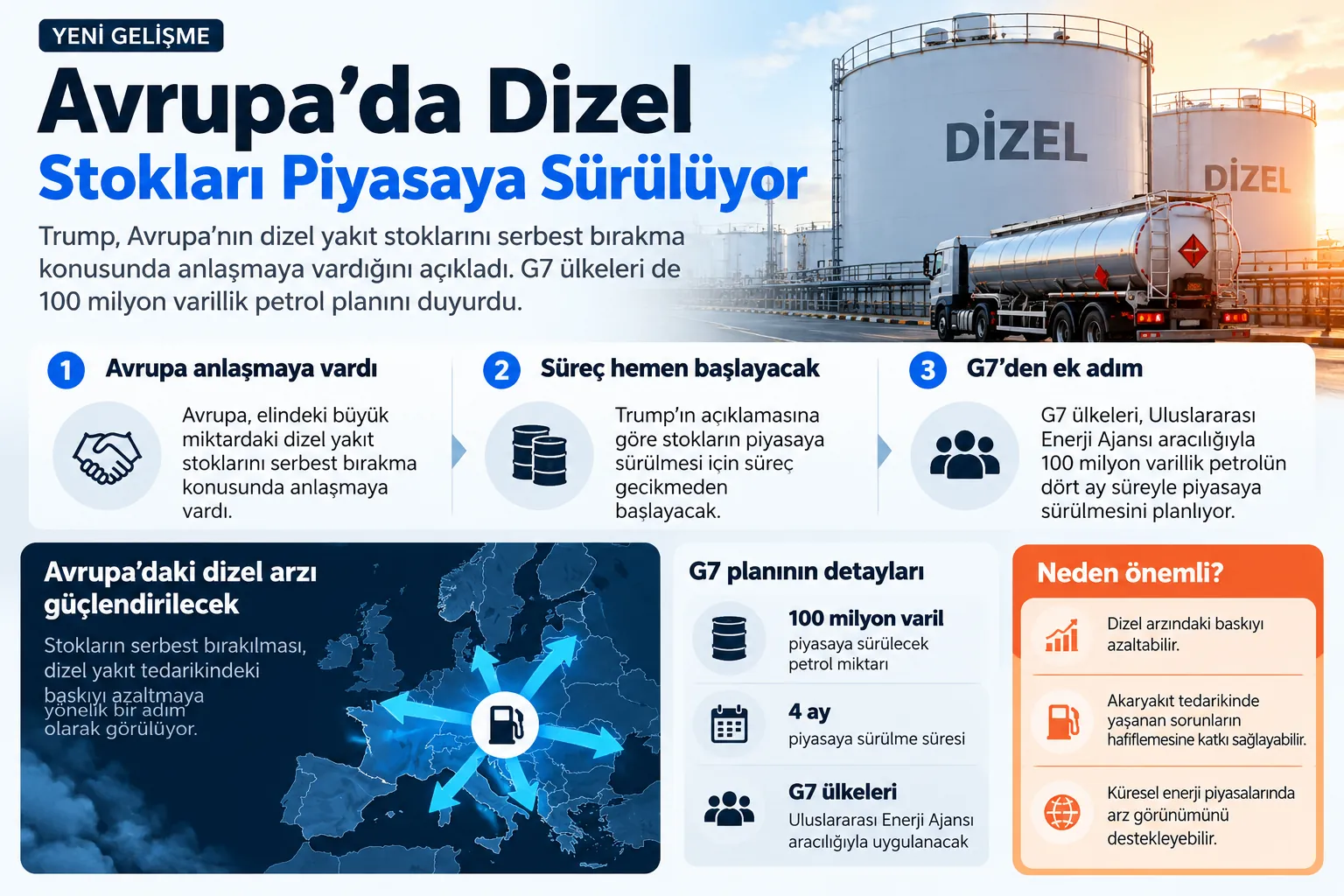 avrupa dizel stoklari piyasaya suruluyor infografik