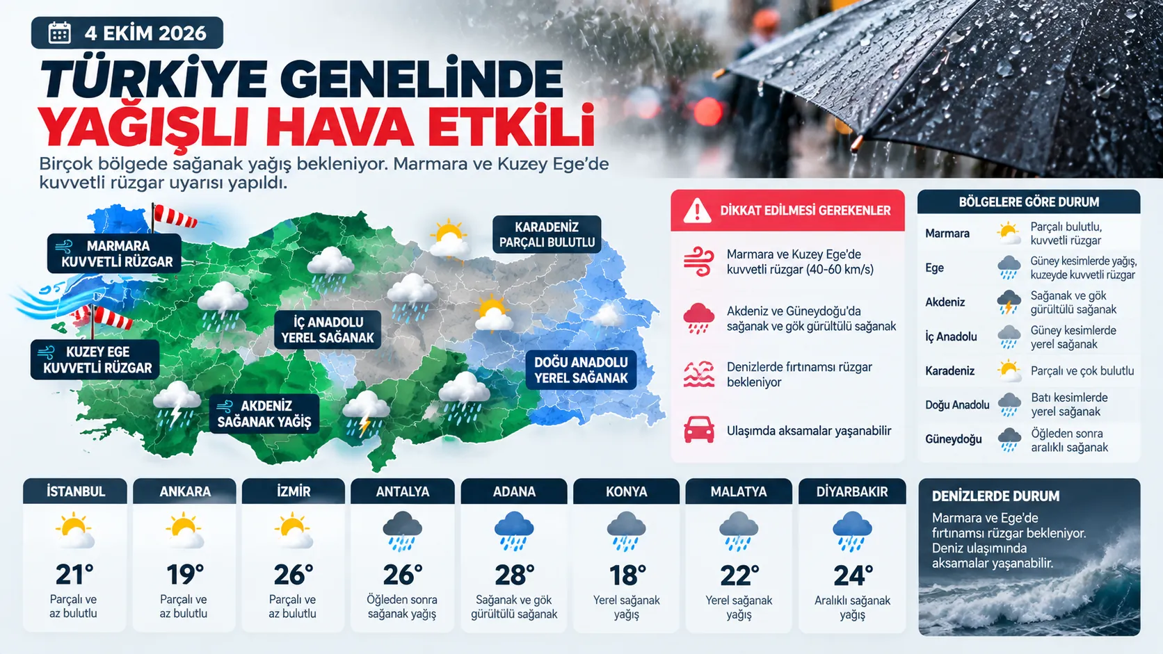 4 ekim 2026 hava durumu saganak firtina uyarisi