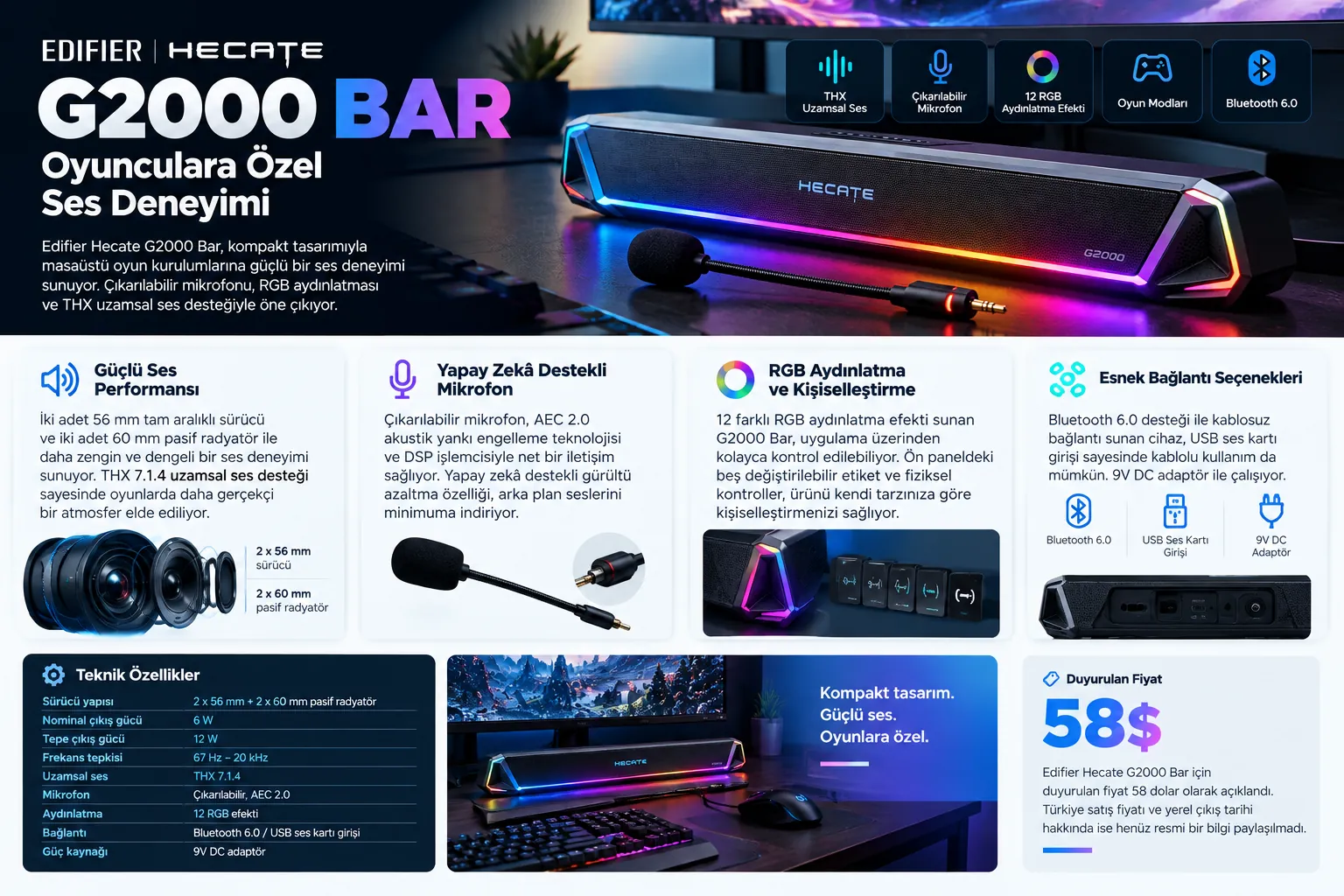 edifier hecate g2000 bar oyuncu ses sistemi infografik