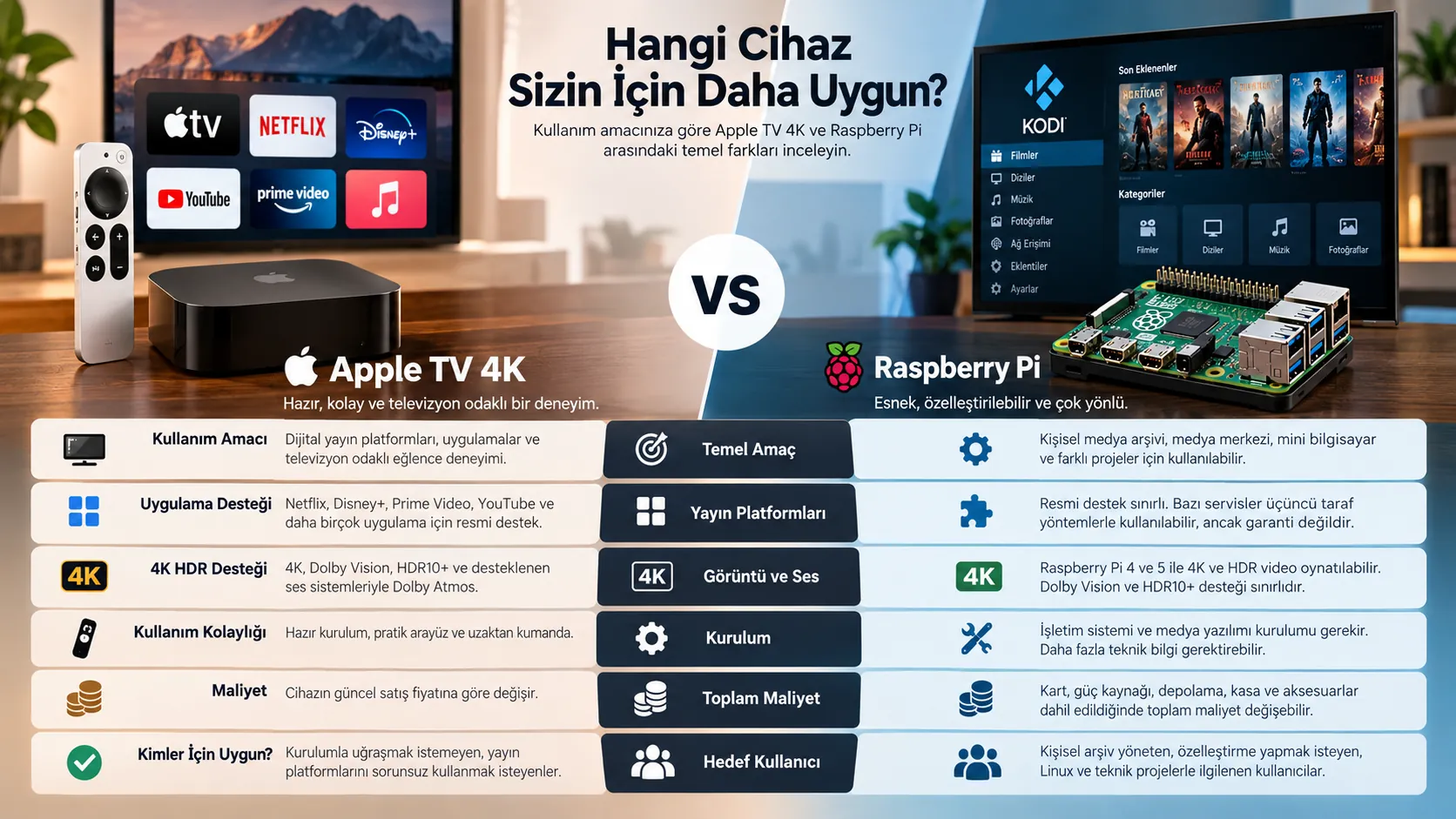 apple tv 4k raspberry pi karsilastirma infografik