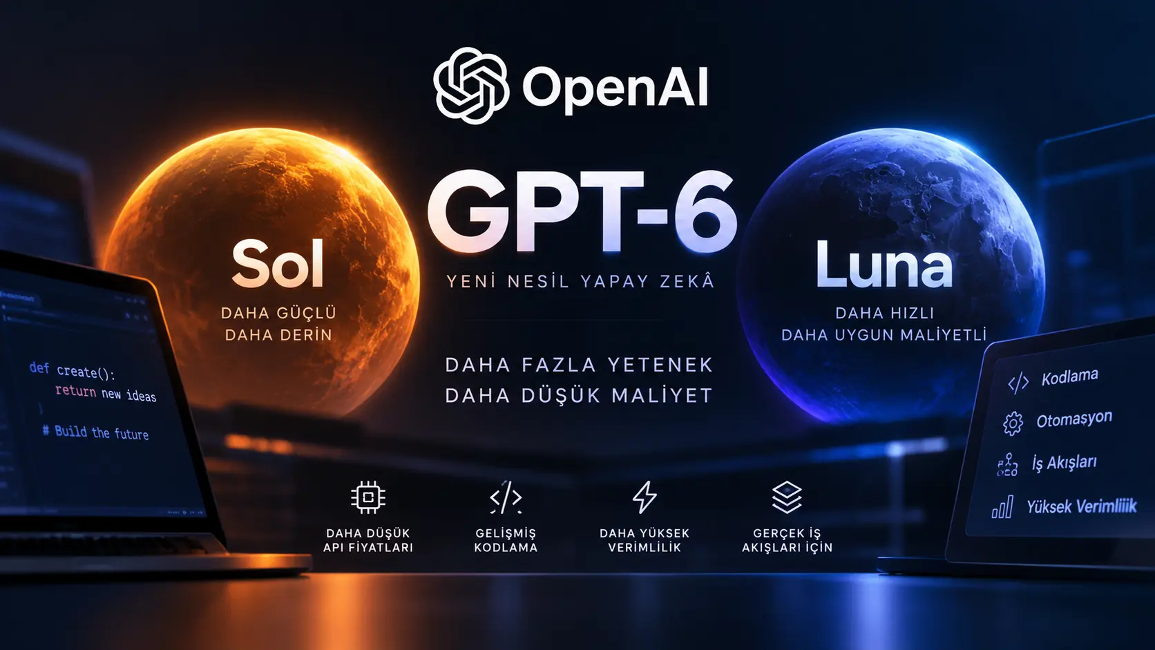 OpenAI GPT-6 Sol ve Luna yapay zeka modelleri