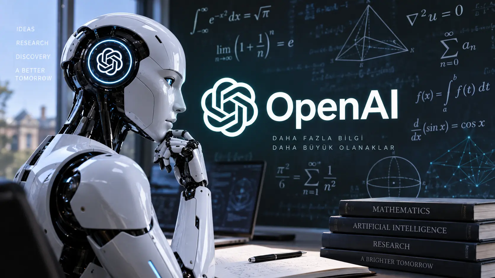 OpenAI yapay zeka modelinin matematiksel problemler üzerinde çalışmasını temsil eden dijital görsel
