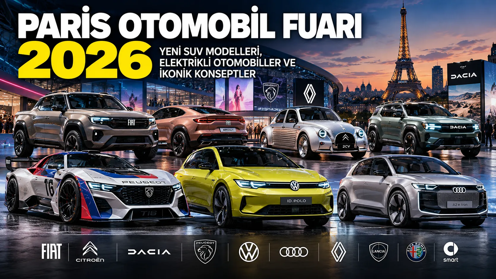 Paris Otomobil Fuarı 2026’da sergilenen yeni otomobiller ve elektrikli araç konseptleri