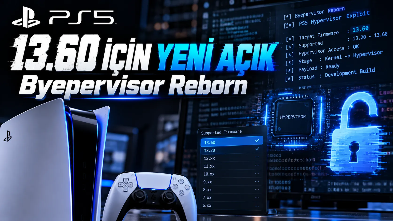 PS5 13.60 sistem yazılımını hedefleyen Byepervisor Reborn güvenlik açığı