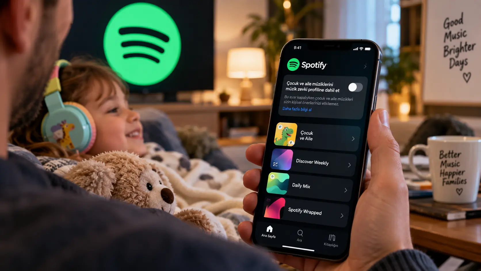 Spotify’da çocuk müziklerinin kişisel önerilerden çıkarılmasını sağlayan yeni özellik