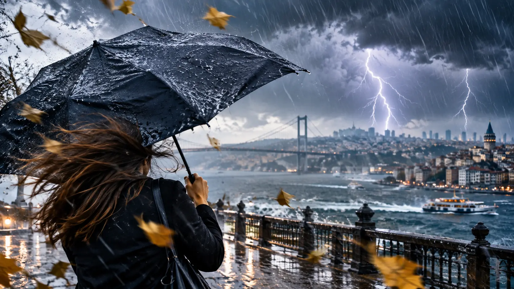 Türkiye'de beklenen sağanak yağış ve kuvvetli rüzgar için hava durumu uyarısı